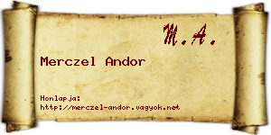Merczel Andor névjegykártya
